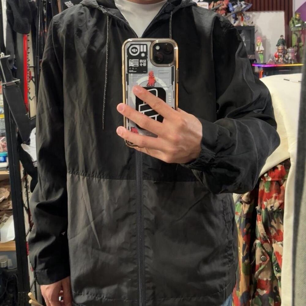 Black and grey mossimo windbreaker